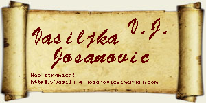 Vasiljka Jošanović vizit kartica
